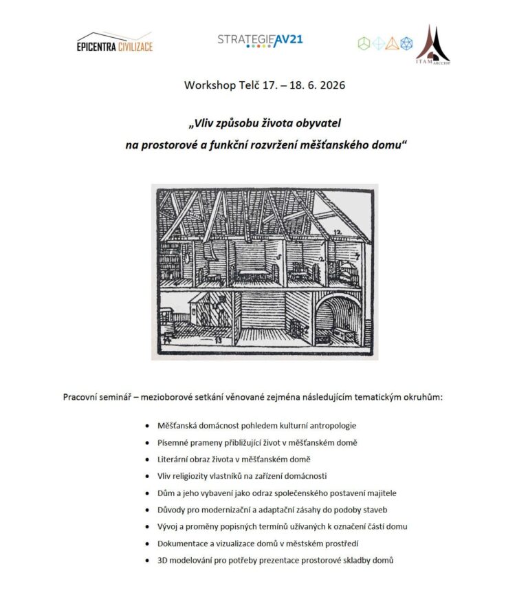 Mezioborový seminář: Měšťanské domy – Telč – Jihlava